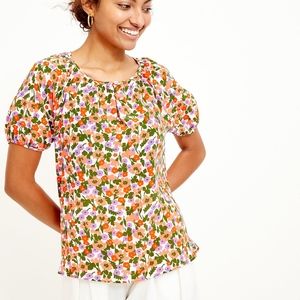 Amour Vert Lotta 100% silk blouse floral flowers washable